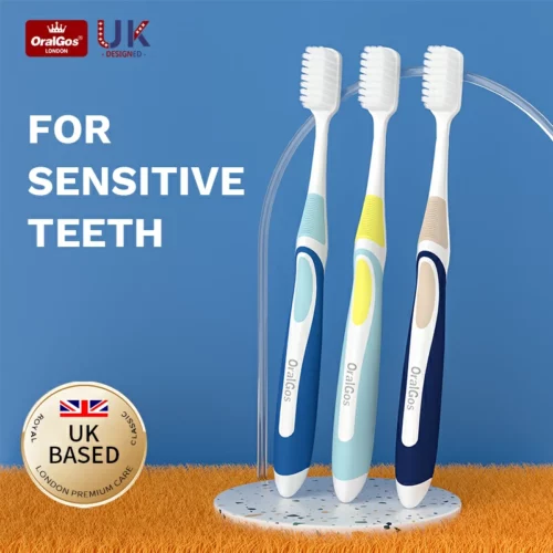 OralGos Gentle Clean Toothbrush for Sensitive Teeth and Gums