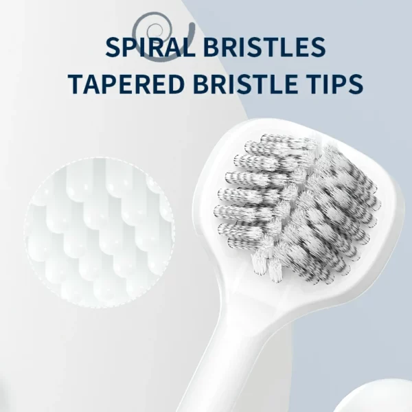 OralGos Triple-Sided Spiral Toothbrush - 58° Brush Head Design