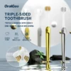 OralGos Triple-Sided Spiral Toothbrush - 58° Brush Head Design