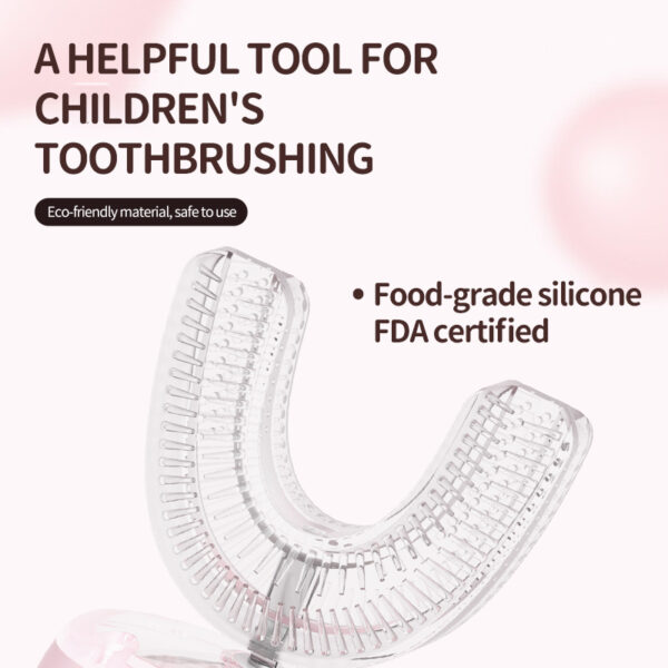 Kids' U-Shaped Electric Toothbrush with Adorable Unicorn Design