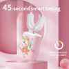 Kids' U-Shaped Electric Toothbrush with Adorable Unicorn Design
