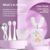 Kids' U-Shaped Electric Toothbrush with Adorable Unicorn Design