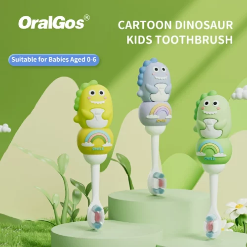 Ultrasonic Dinosaur Kids Toothbrush for Toddlers Ages 0-6