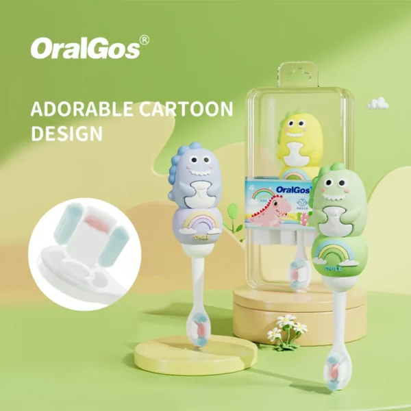Ultrasonic Dinosaur Kids Toothbrush for Toddlers Ages 0-6