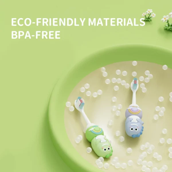 Ultrasonic Dinosaur Kids Toothbrush for Toddlers Ages 0-6