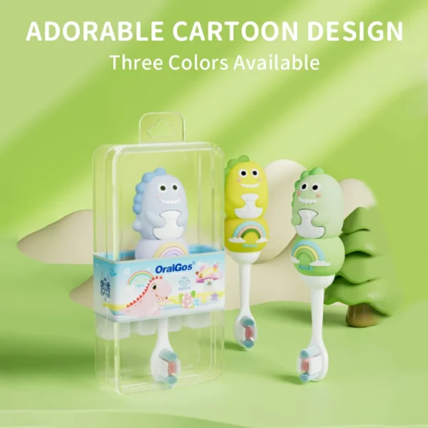 Ultrasonic Dinosaur Kids Toothbrush for Toddlers Ages 0-6