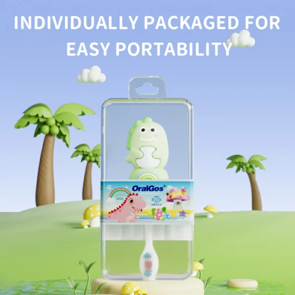 Ultrasonic Dinosaur Kids Toothbrush for Toddlers Ages 0-6