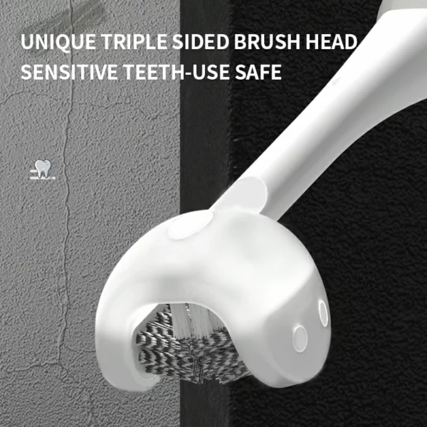 OralGos® 3-Sided Toothbrush: Full-Coverage Cleaning for Sensitive Gums