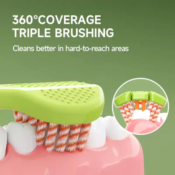 360° Triple-Sided Toothbrush |modern design toothbrush