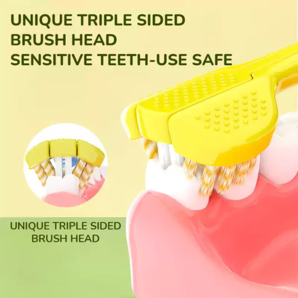 3-sided toothbrush for kids
