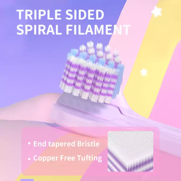 Triple-head toothbrush | Extra Soft toothbrushs for Adults