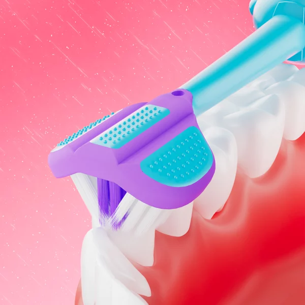Dycrol KR626 Astronaut-Inspired 3-Sided Kids Toothbrush