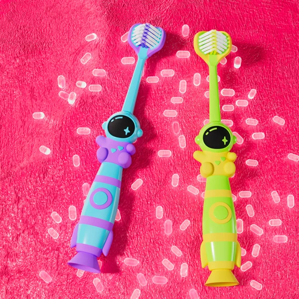 Dycrol KR626 Astronaut-Inspired 3-Sided Kids Toothbrush