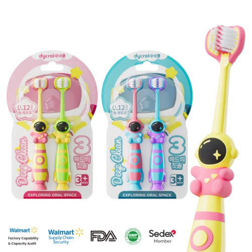Dycrol KR626 Astronaut-Inspired 3-Sided Kids Toothbrush
