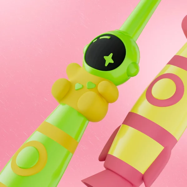 Dycrol KR626 Astronaut-Inspired 3-Sided Kids Toothbrush