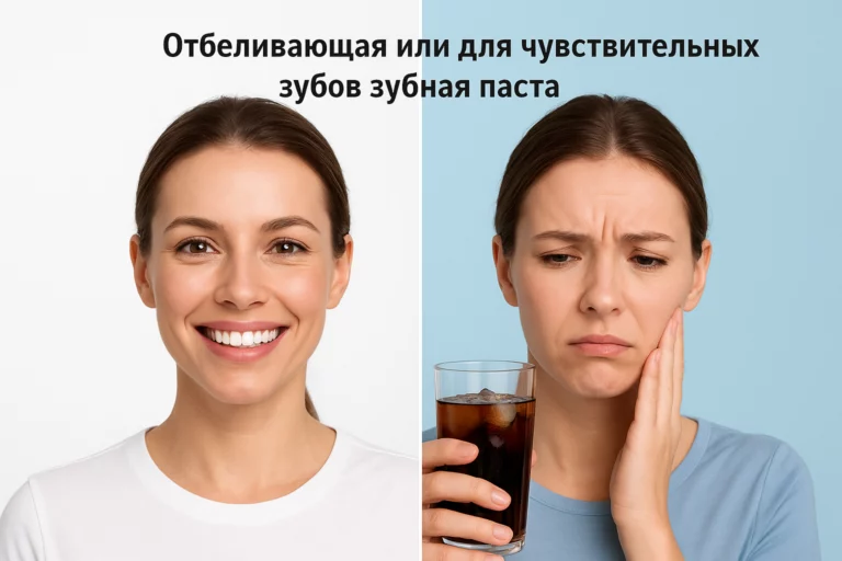 Отбеливающая или для чувствительных зубов зубная паста